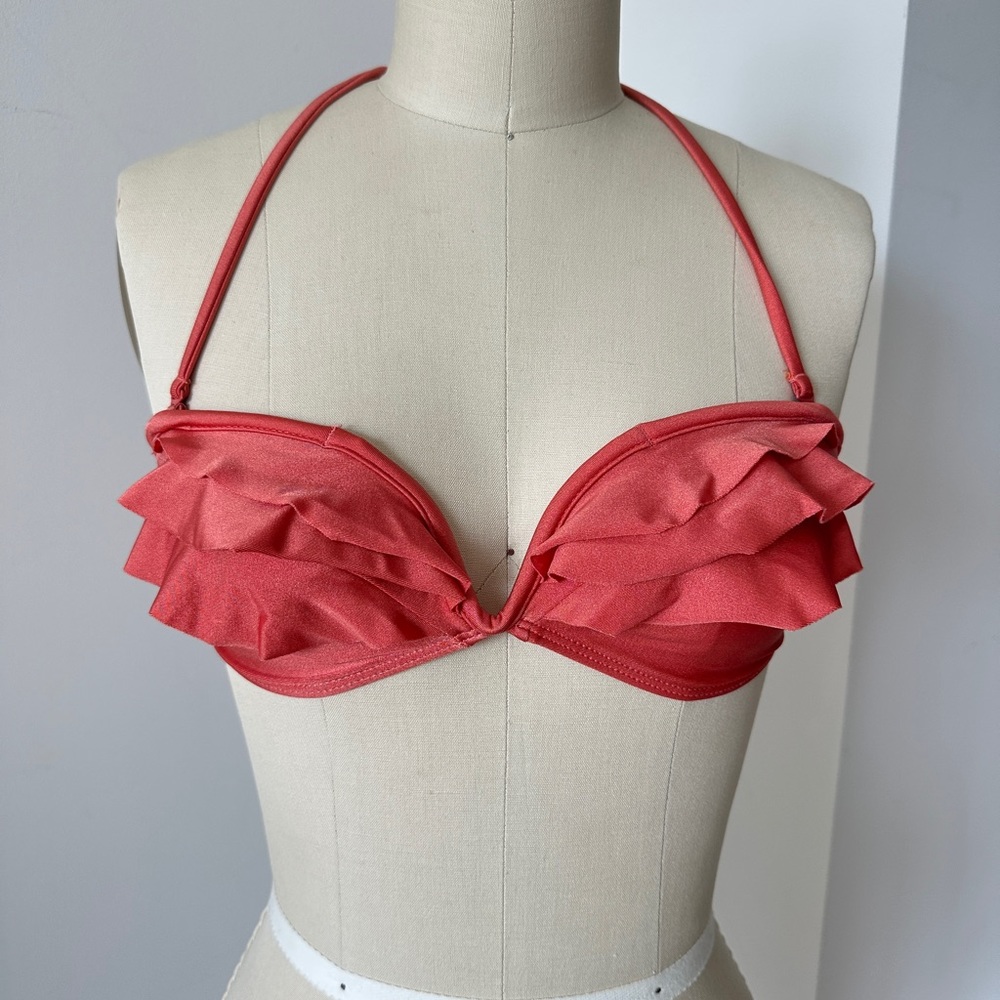 Zimmermann - Swim - Coral frill bikini set (size 0)